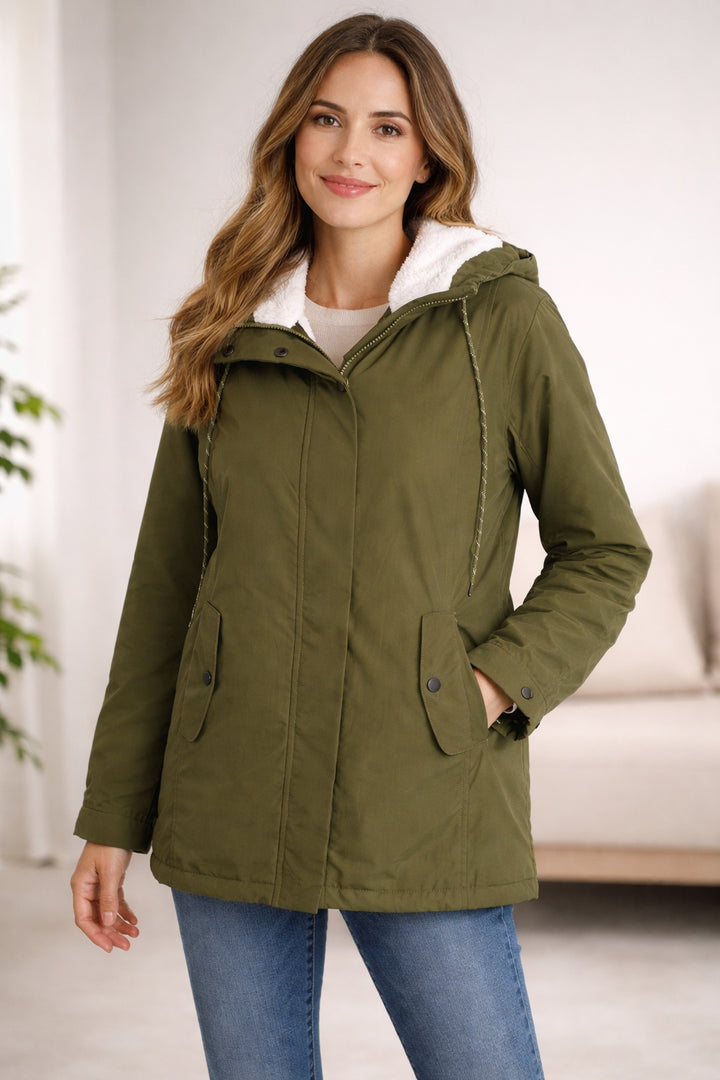 Mónica | Parka com Capuz e Forro Mulher Impermeável