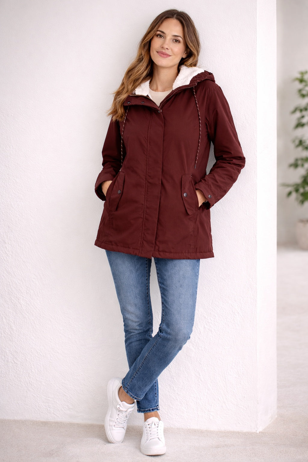 Mónica | Parka com Capuz e Forro Mulher Impermeável