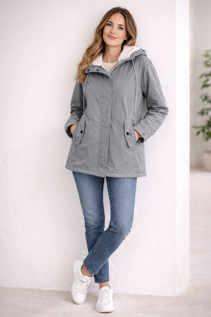 Mónica | Parka com Capuz e Forro Mulher Impermeável