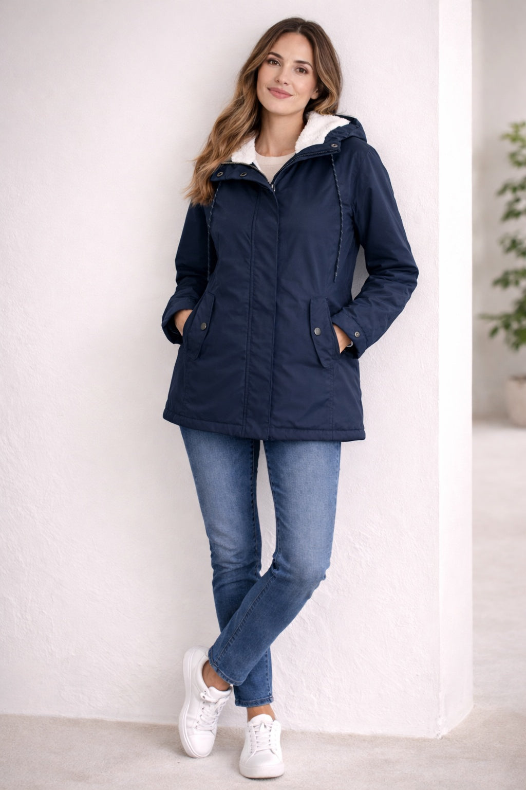 Mónica | Parka com Capuz e Forro Mulher Impermeável