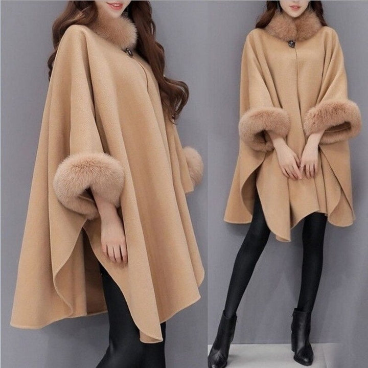 Núria | Poncho Mulher de Cashmere com Pelo