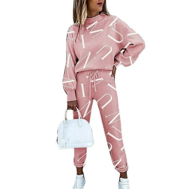 Patrícia | Conjunto de Malha Estampado Mulher Sweatshirt e Calças