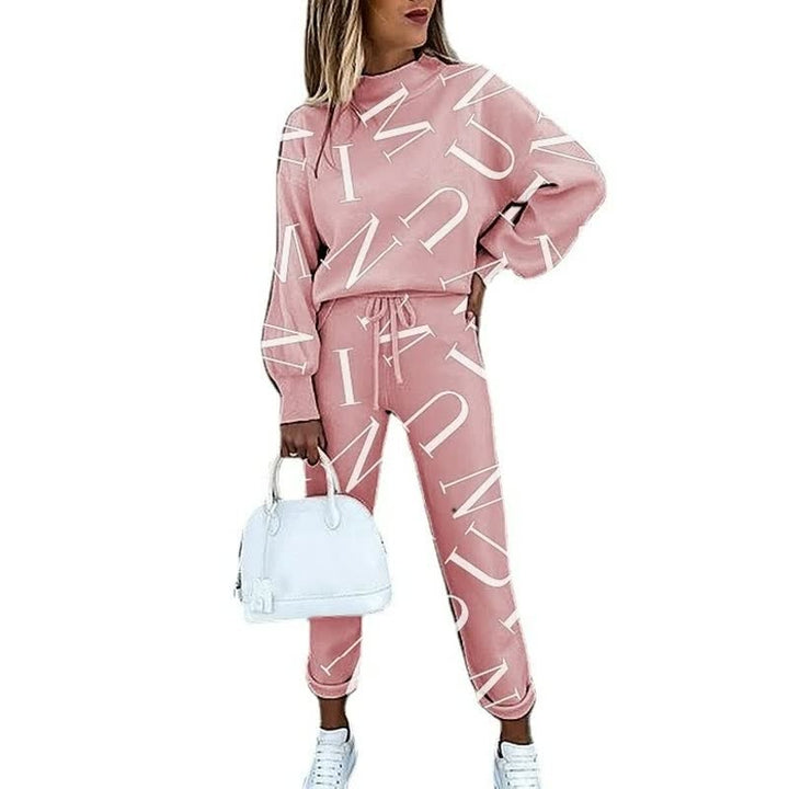 Patrícia | Conjunto de Malha Estampado Mulher Sweatshirt e Calças