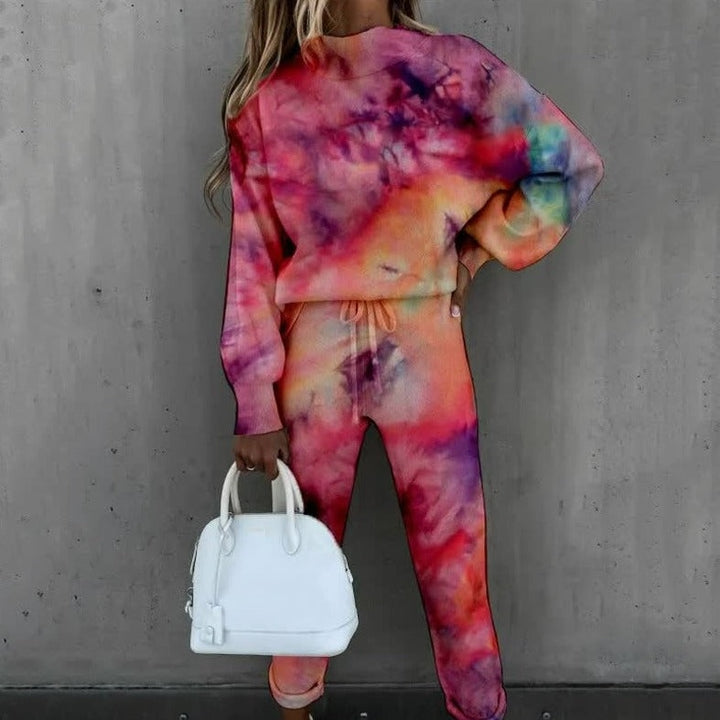 Patrícia | Conjunto de Malha Estampado Mulher Sweatshirt e Calças