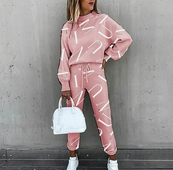 Patrícia | Conjunto de Malha Estampado Mulher Sweatshirt e Calças