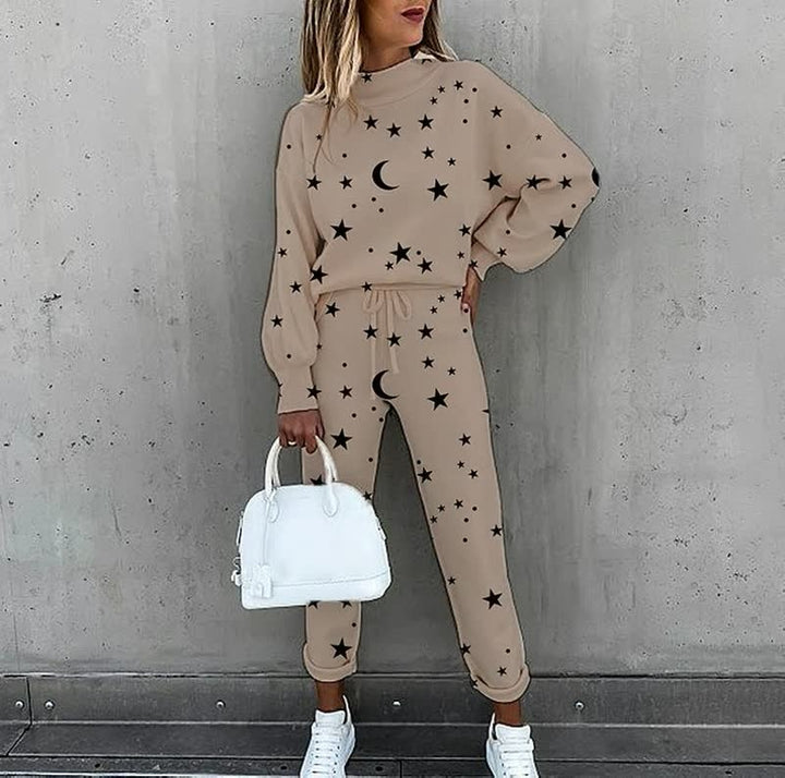 Patrícia | Conjunto de Malha Estampado Mulher Sweatshirt e Calças
