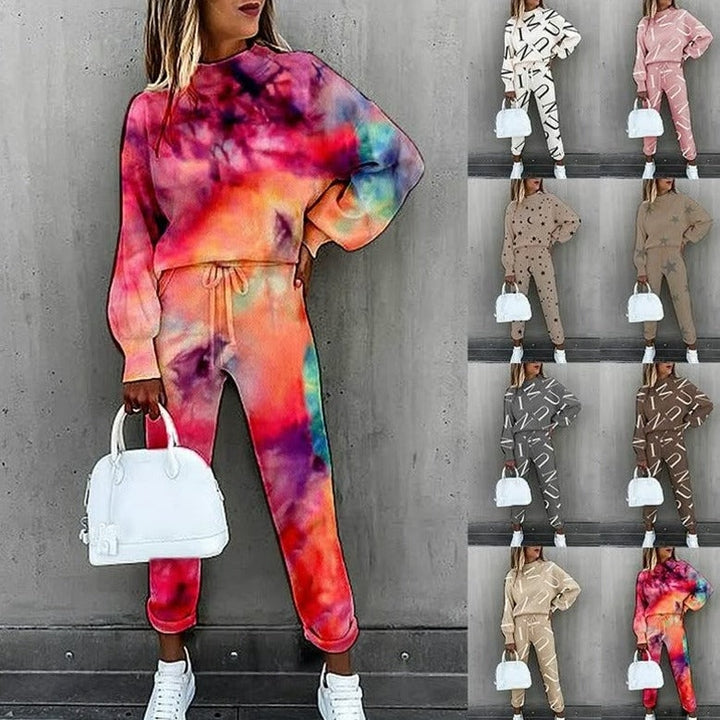 Patrícia | Conjunto de Malha Estampado Mulher Sweatshirt e Calças