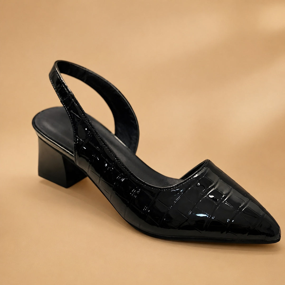 Patrícia | Sapatos Slingback Bico Fino Mulher Salto Baixo