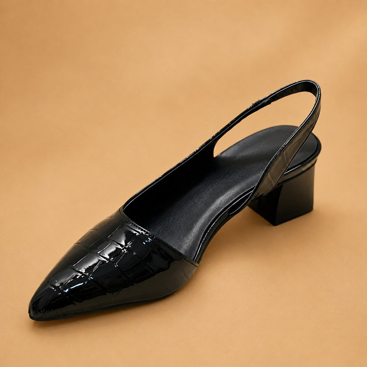 Patrícia | Sapatos Slingback Bico Fino Mulher Salto Baixo