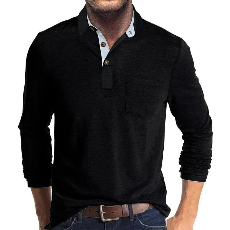 Paulo | Polo de Manga Longa Homem com Bolso