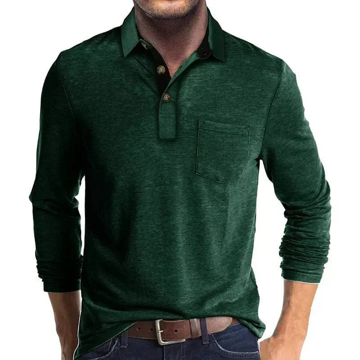 Paulo | Polo de Manga Longa Homem com Bolso