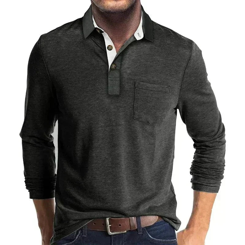 Paulo | Polo de Manga Longa Homem com Bolso