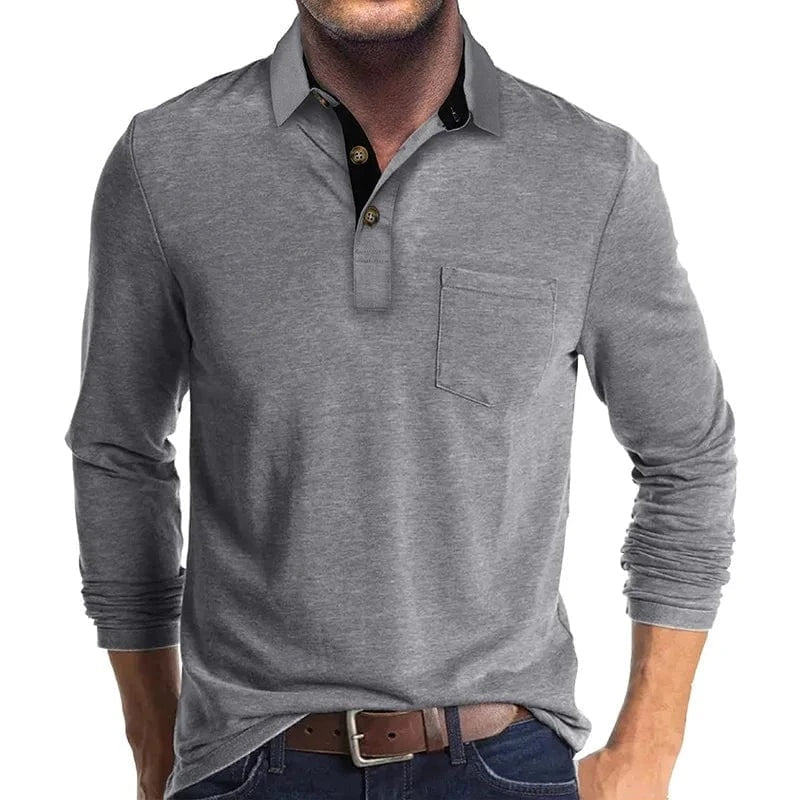 Paulo | Polo de Manga Longa Homem com Bolso