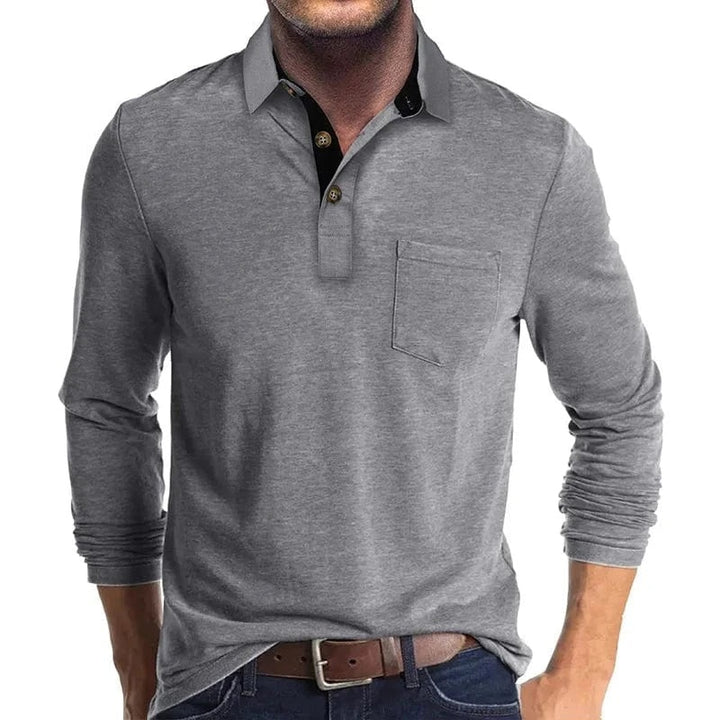 Paulo | Polo de Manga Longa Homem com Bolso