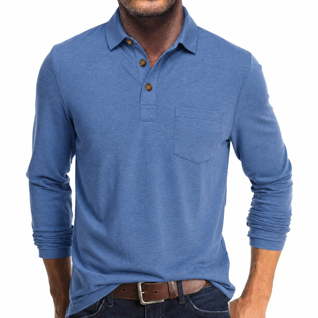 Paulo | Polo de Manga Longa Homem com Bolso