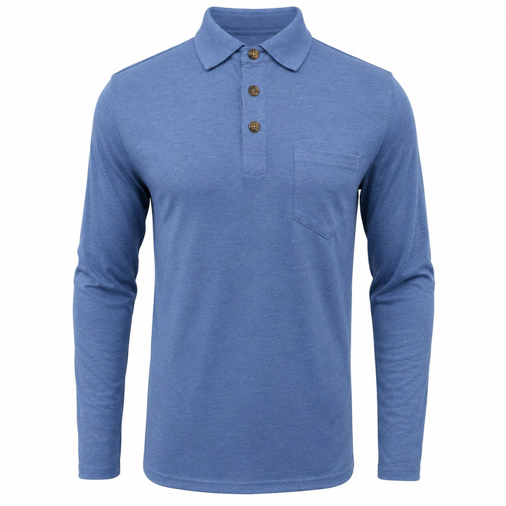 Paulo | Polo de Manga Longa Homem com Bolso
