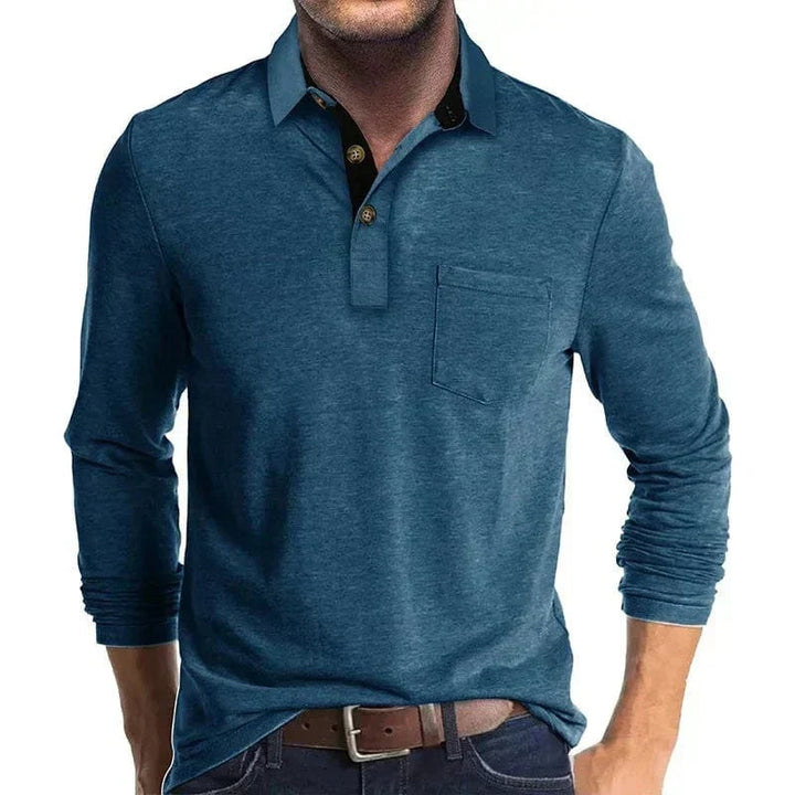 Paulo | Polo de Manga Longa Homem com Bolso