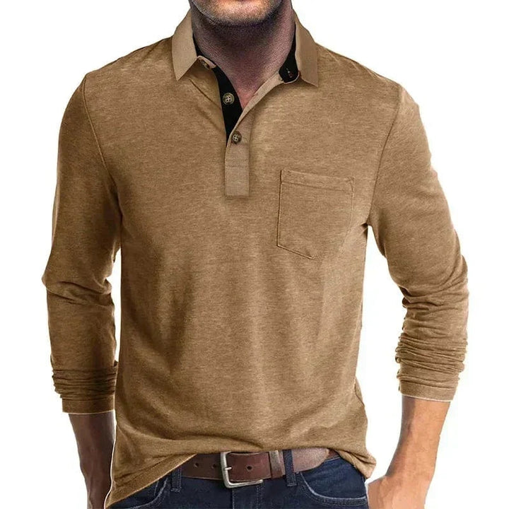 Paulo | Polo de Manga Longa Homem com Bolso