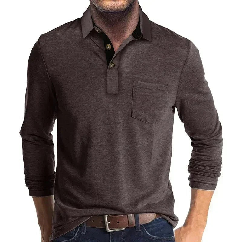 Paulo | Polo de Manga Longa Homem com Bolso