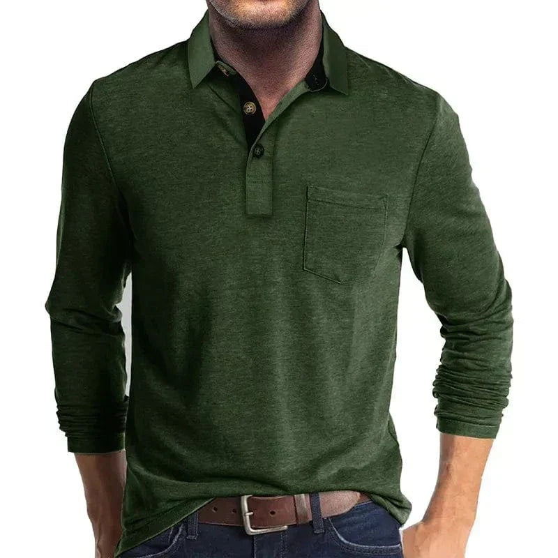 Paulo | Polo de Manga Longa Homem com Bolso