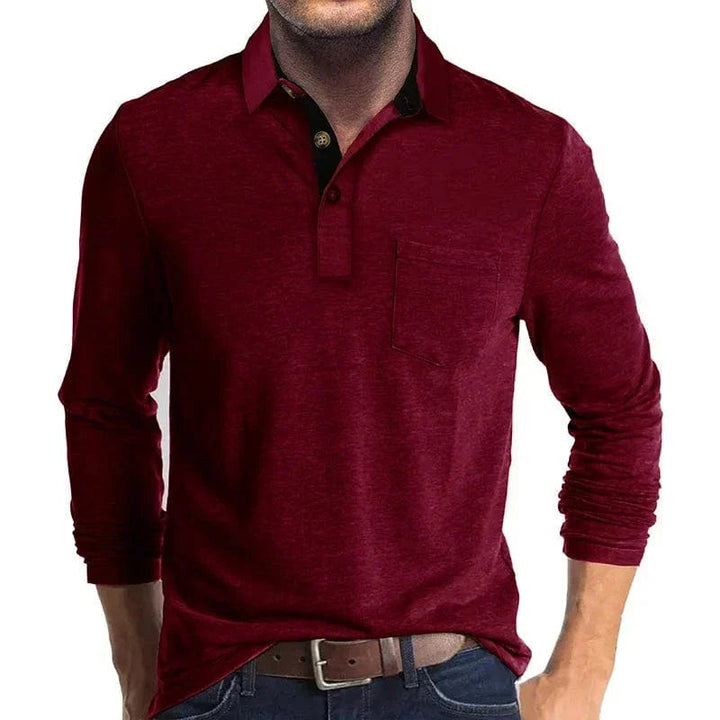Paulo | Polo de Manga Longa Homem com Bolso