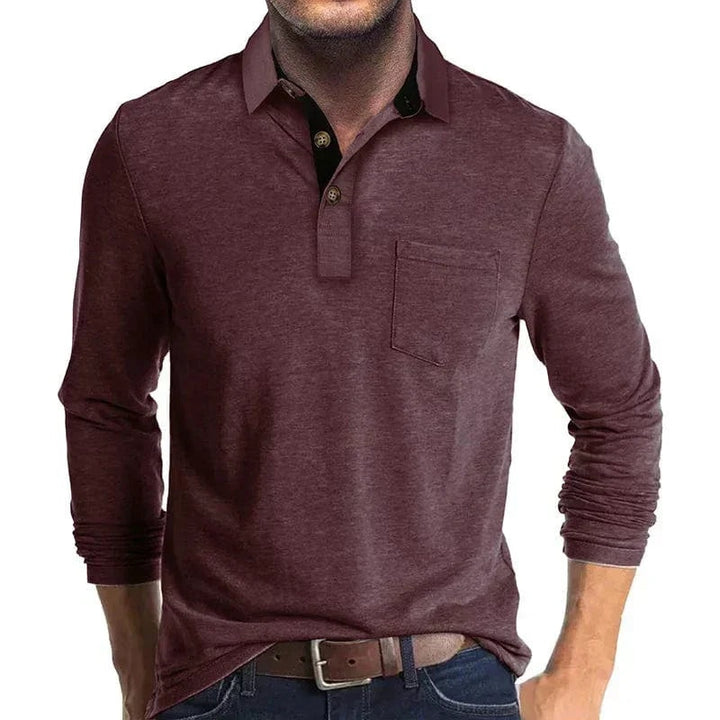 Paulo | Polo de Manga Longa Homem com Bolso