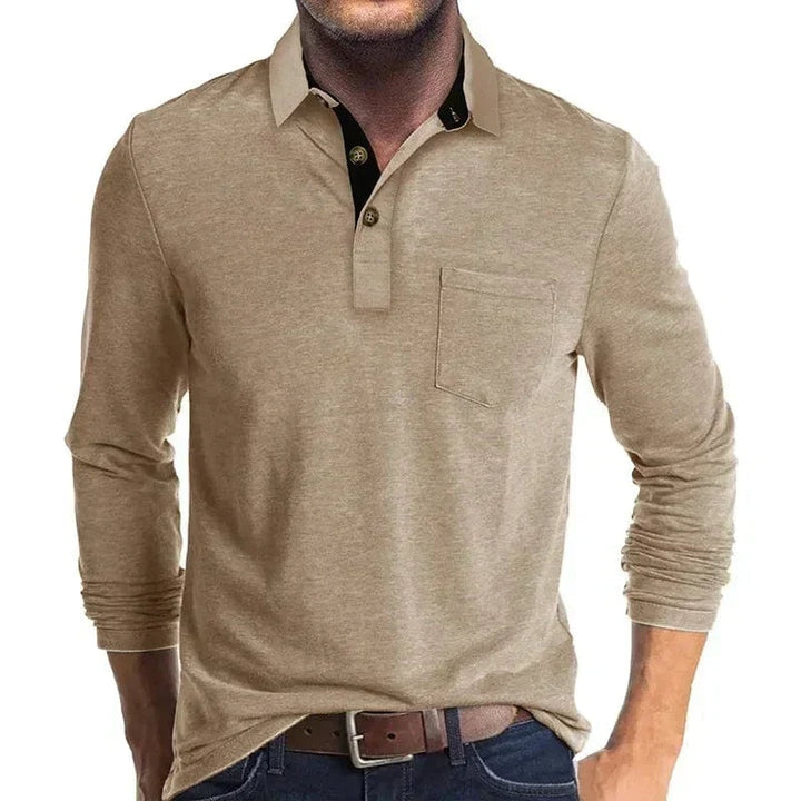 Paulo | Polo de Manga Longa Homem com Bolso