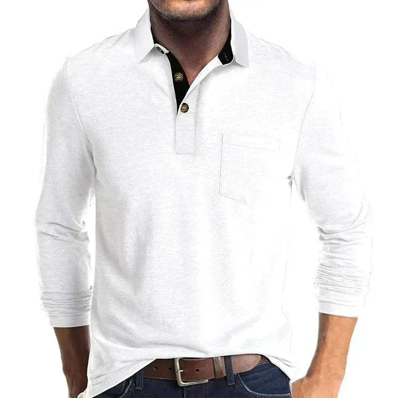 Paulo | Polo de Manga Longa Homem com Bolso