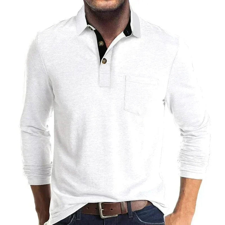 Paulo | Polo de Manga Longa Homem com Bolso