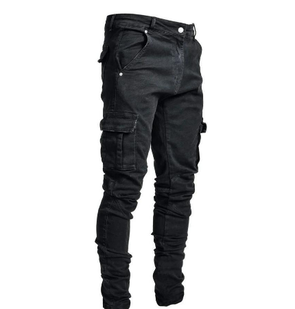 Pedro | Jeans Cargo Slim Homem Bolsos Laterais