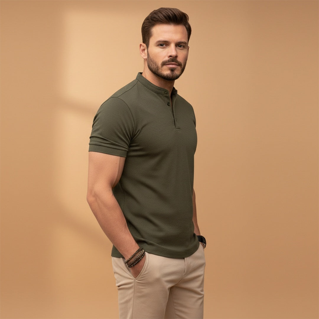 Polo Gola Botonada Homem Manga Curta