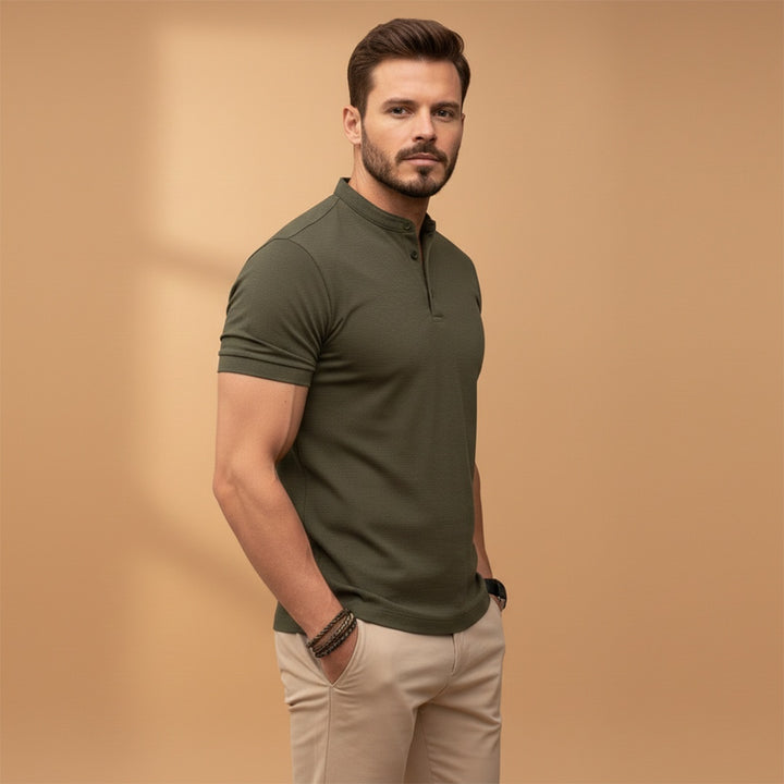 Polo Gola Botonada Homem Manga Curta