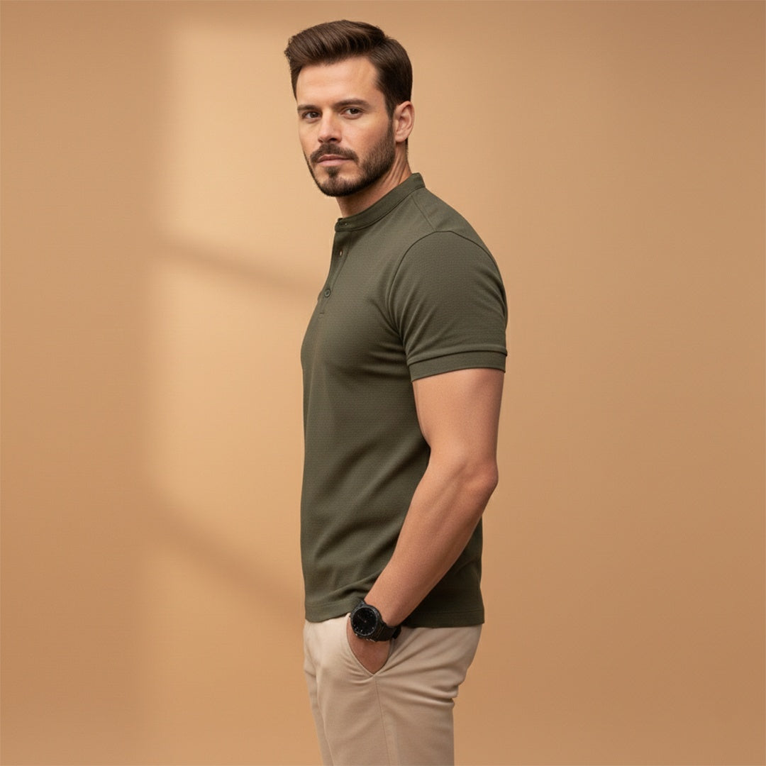 Polo Gola Botonada Homem Manga Curta