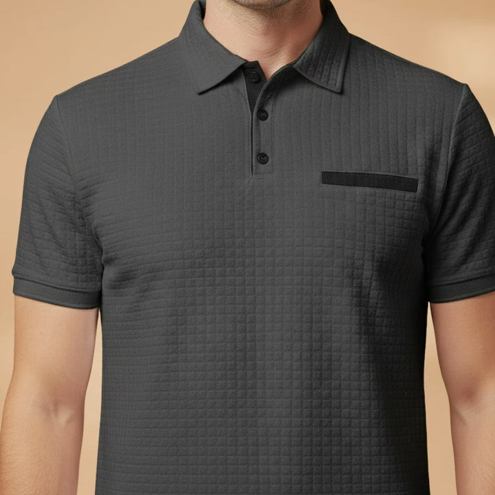 Bernardo | Polo Texturizado Manga Curta Homem Bolso