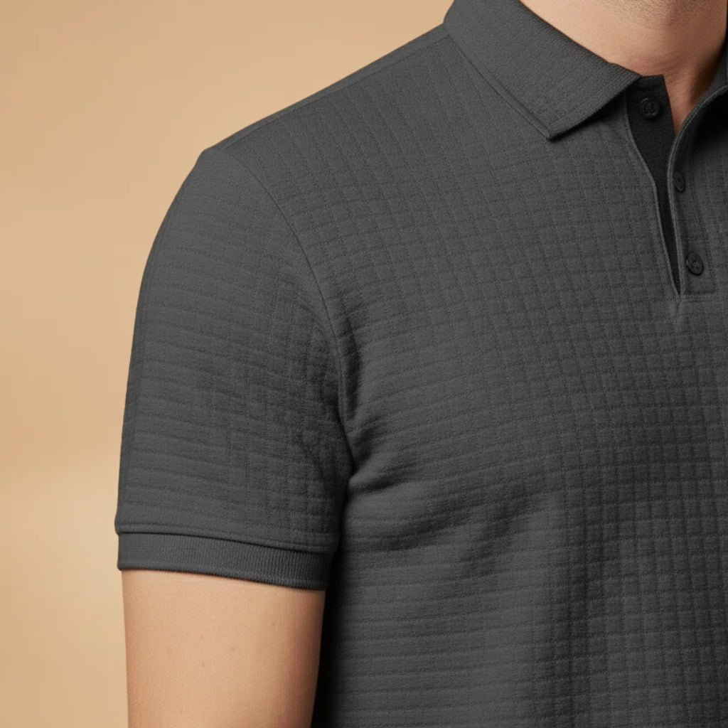 Bernardo | Polo Texturizado Manga Curta Homem Bolso