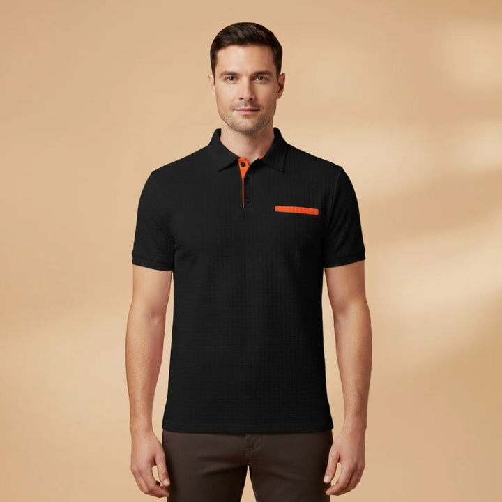 Bernardo | Polo Texturizado Manga Curta Homem Bolso