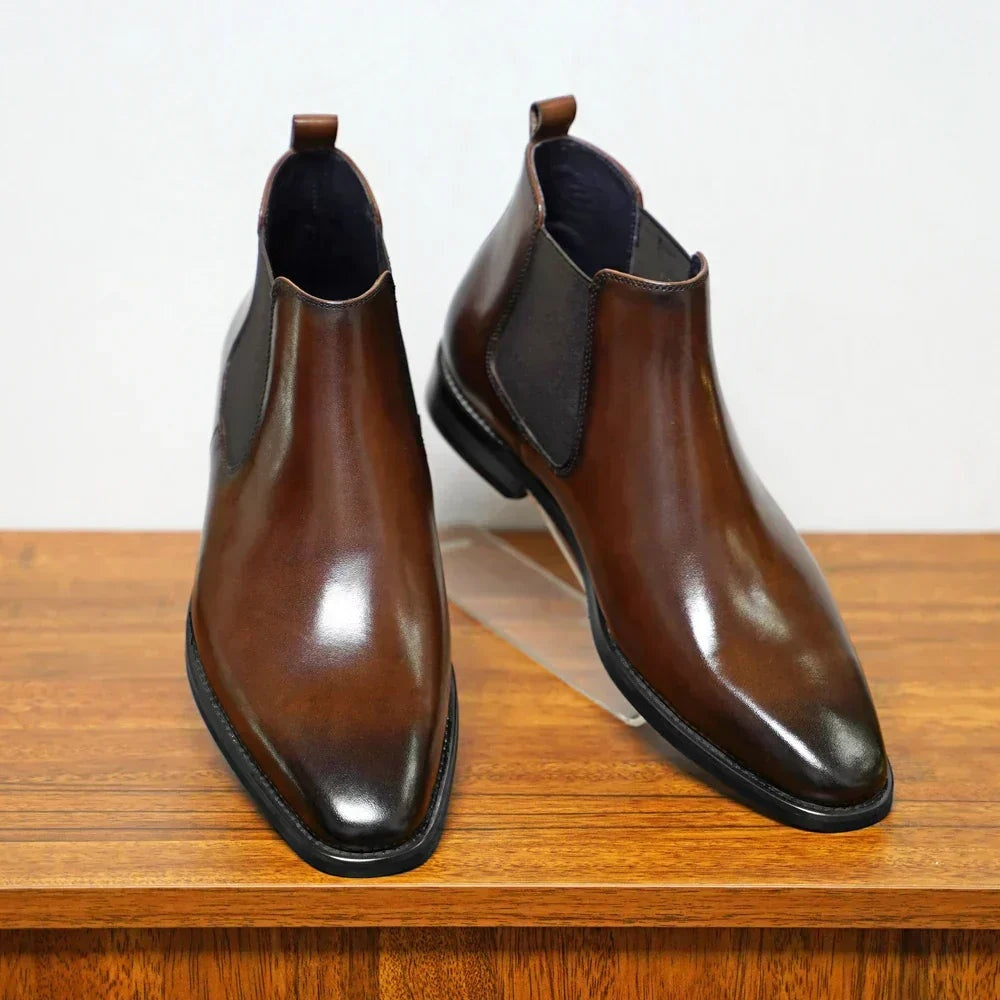 Rafael | Chelsea Boots de Pele Homem Bico Fino