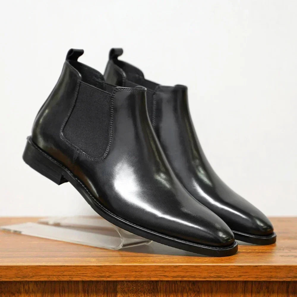 Rafael | Chelsea Boots de Pele Homem Bico Fino