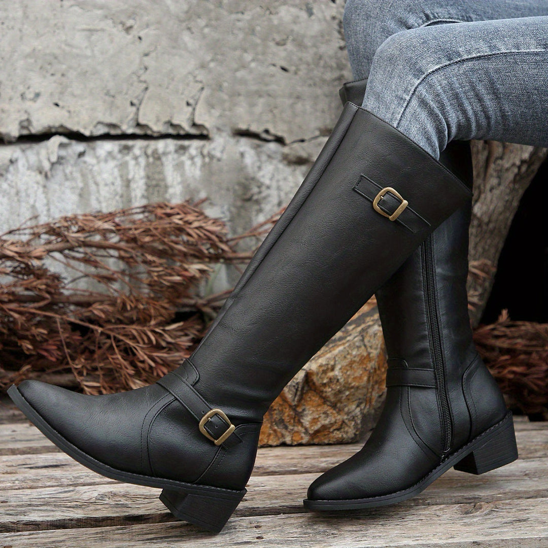 Rita | Botas Chelsea Mulher Cano Alto Fivelas