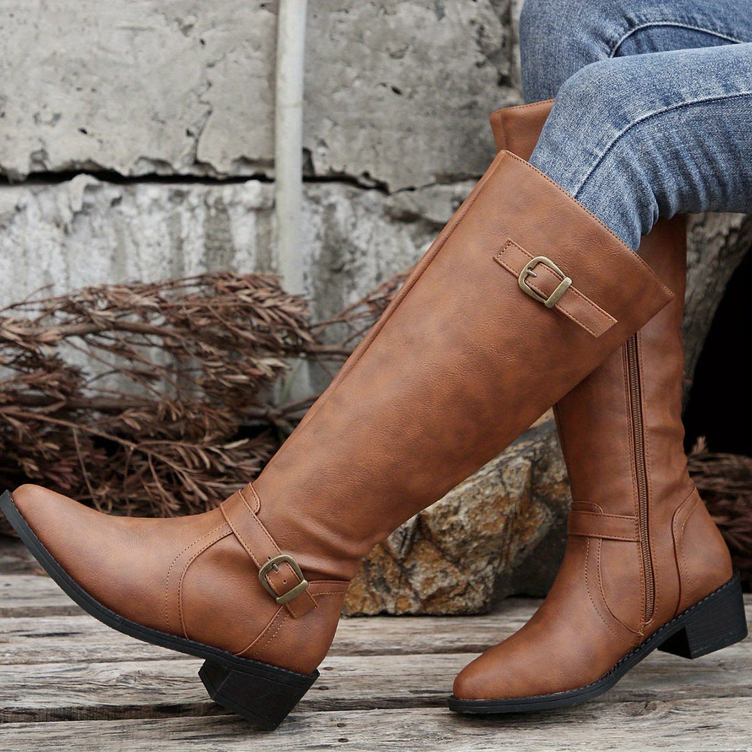 Rita | Botas Chelsea Mulher Cano Alto Fivelas