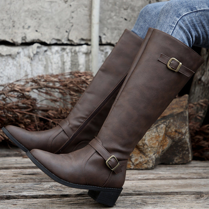 Rita | Botas Chelsea Mulher Cano Alto Fivelas