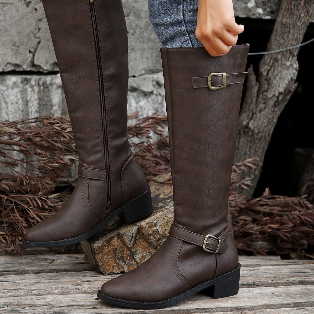 Rita | Botas Chelsea Mulher Cano Alto Fivelas