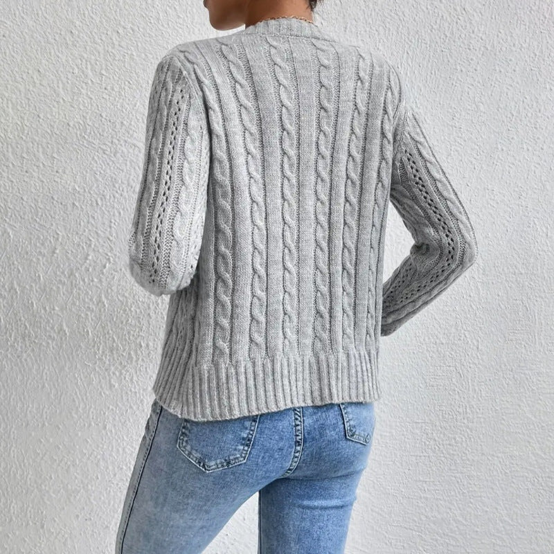 Rita | Casaco de Malha Tricot Mulher Curto Botões