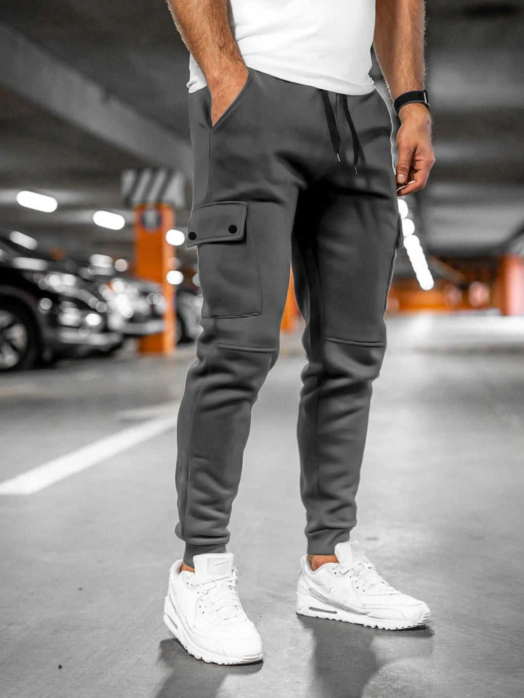 Rodrigo | Calças Cargo Homem Jogger com Bolsos Laterais