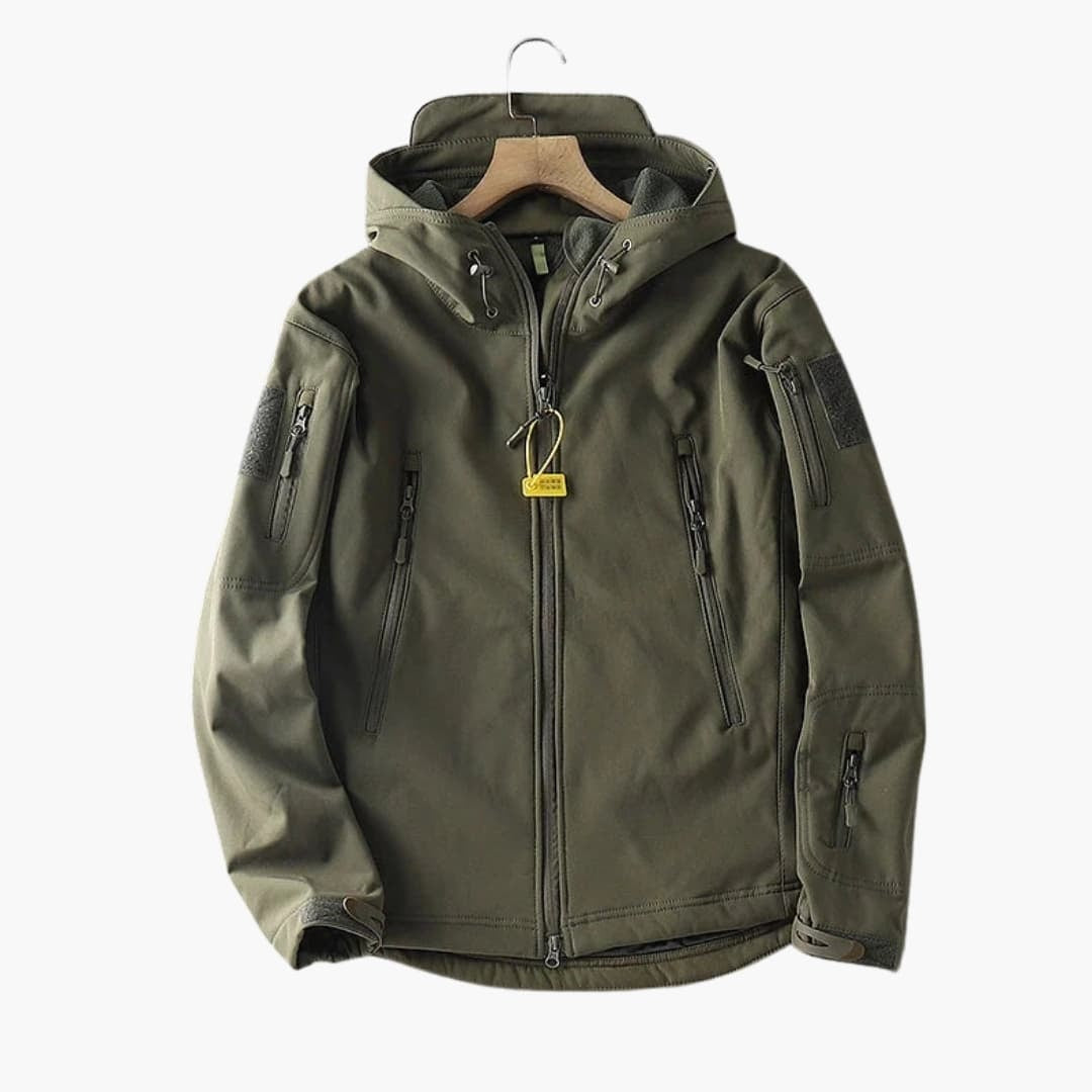 Rodrigo | Casaco Softshell Homem com Capuz Corta Vento