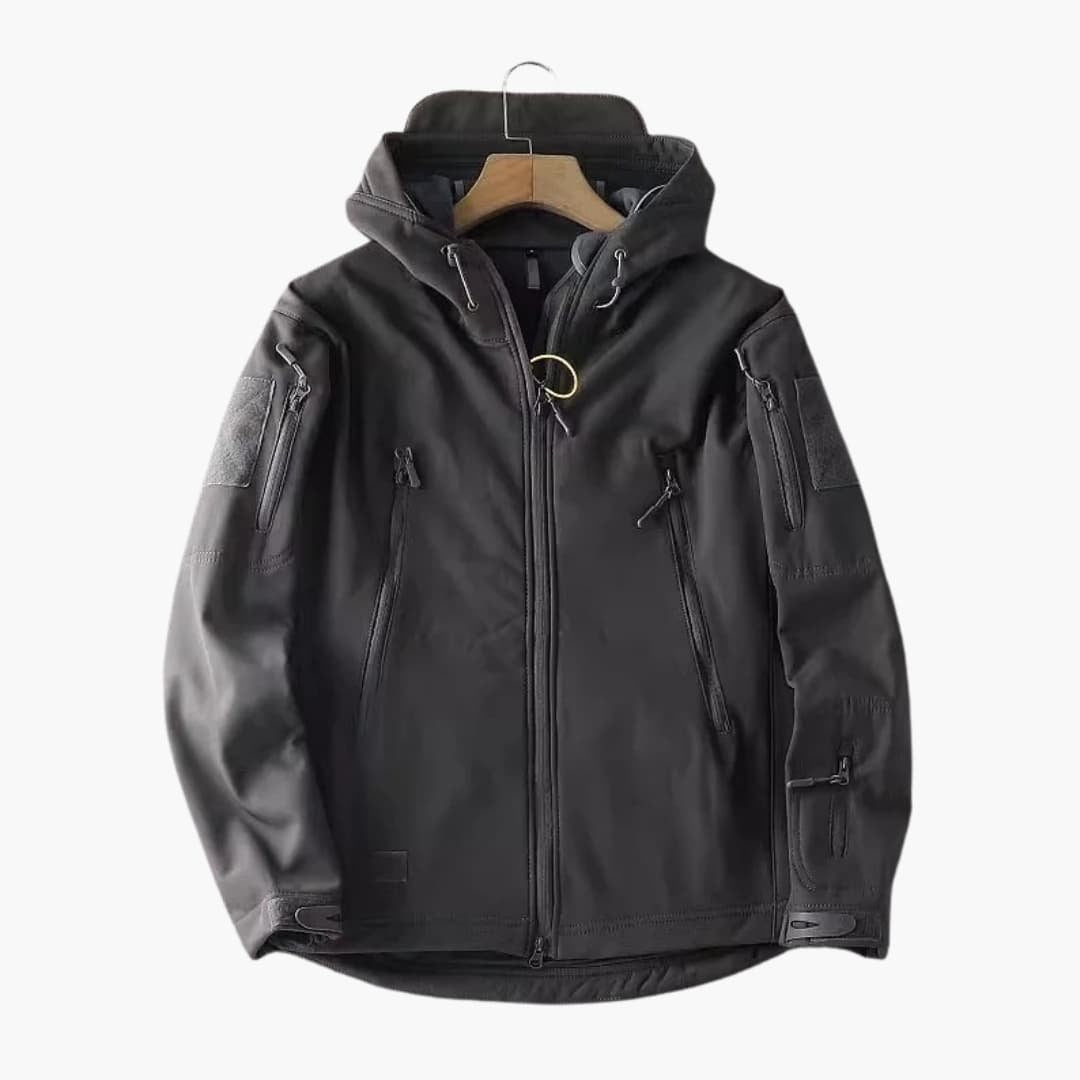 Rodrigo | Casaco Softshell Homem com Capuz Corta Vento