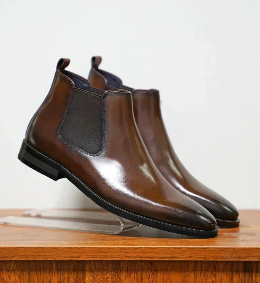 Rodrigo | Chelsea Boots de Couro Homem Bico Fino