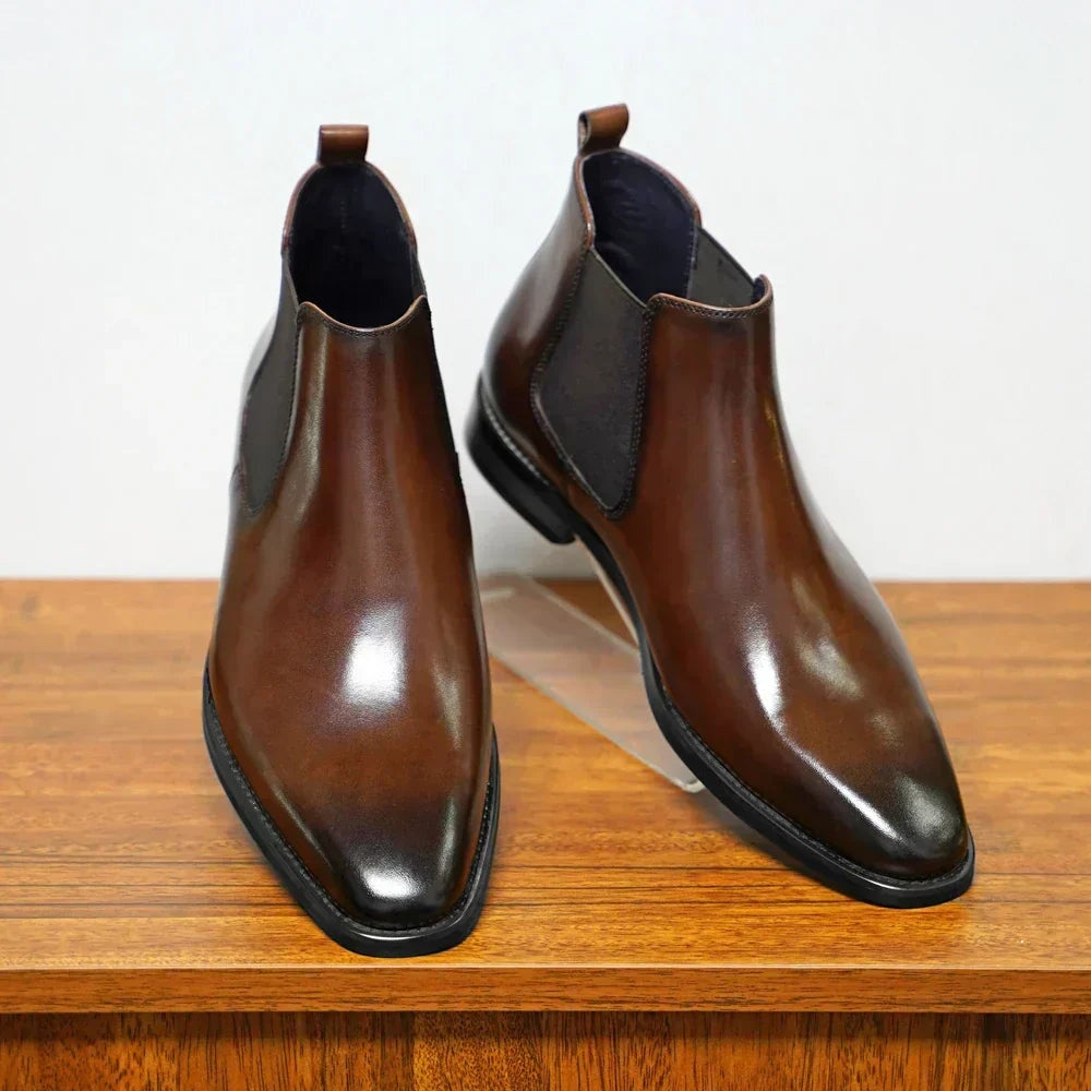 Rodrigo | Chelsea Boots de Couro Homem Bico Fino