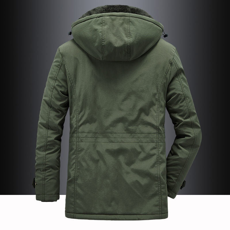 Rodrigo | Parka Homem com Capuz Forrada Fleece Bolsos Múltiplos