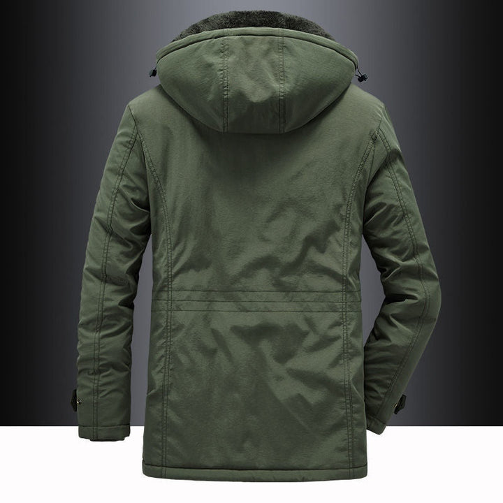 Rodrigo | Parka Homem com Capuz Forrada Fleece Bolsos Múltiplos